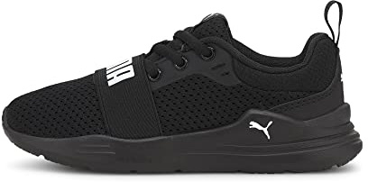 PUMA Unisex Kids Wired Run Ps Scarpe da ginnastica, Puma Black Puma White, 35 EU