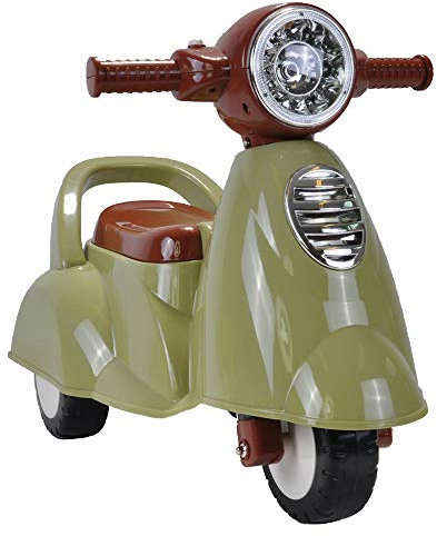 Bandits & Angels Riding Car Scooter Retro ab 1 Jahr für Jungen und Mädchen Grün – grüner Laufroller mit Hupe – für drinnen und draußen – mit Stauraum