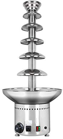 Máquina De Fuente De Chocolate, Máquina De Chocolate Comercial De 5/6 Niveles, Fuente De Fondue En Cascada De Acero Inoxidable Para Equipo De Buffet Para Fiestas Y Bodas,6 tiers