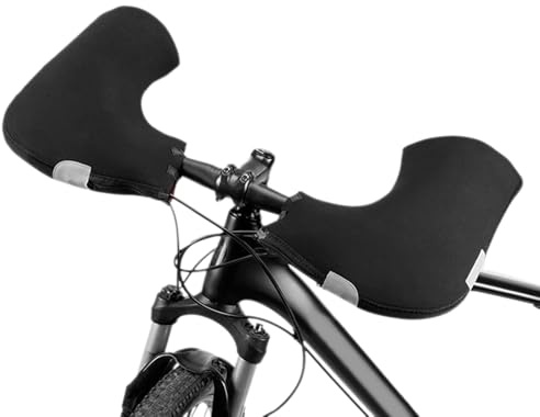 Lixada 1 Paar Fahrradlenker Handwärmer 6mm Neopren Verdickt Winddicht Wasserdicht Winter Fahrradhandschuhe Leicht zu tragen für Mountainbike, E-Bike, Motorrad, Fahrrad, 31 x 27 cm