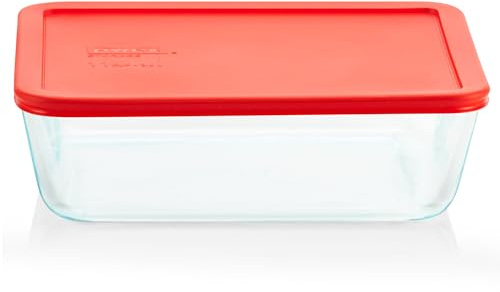Pyrex Simply Store 11 Cup Glass Food Storage Container, BPA-Free Lid