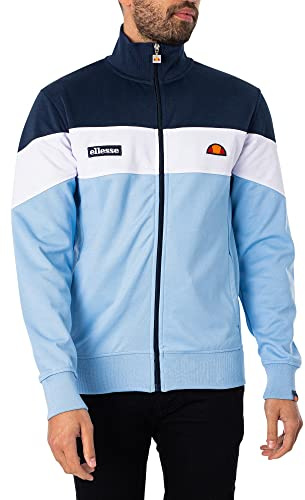 Ellesse Men's Caprini Jacket, Navy/Light Blue/White, S UK