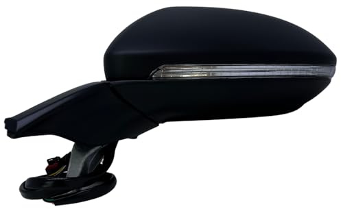 Spieg Außenspiegel Links für 2013-2020 Volkswagen Golf 7 Elektrisch Einklappbar, Umfeldbeleuchtung, Schwarz, 9 PIN