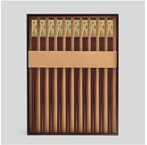 Bacchette Sushi, Bacchette Cinesi Lavabili Bacchette In Palissandro Rosso, Bacchette In Legno Massello Placcate Oro 24k, Non Verniciate E Prive Di Cera, Bacchette For Confezioni Regalo ( Color : Gold