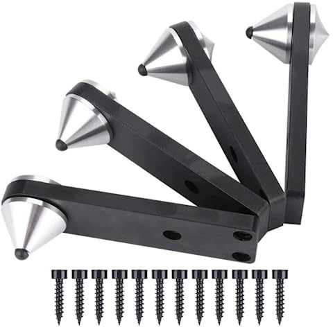 4 Stücke Lautsprecher Spikes Aluminium Spike Absorber Isolation Lautsprecher Spike Ständer,Stoßfest Spike für Bücherregale, Subwoofer,Bodentanks,Lautsprecher,Leistungsverstärker (149mmx40mmx51mm)