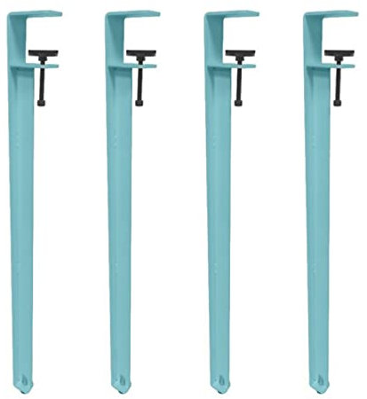 YUJIANHUAA 71cm Hairpin Legs,Tischbeine Metall F Form,Tischbeine aus eisenmaterial,Verstellbare Möbelbeine,für Werkbank,Esstisch,Couchtische,Schreibtische (4pcs,Light Blue)