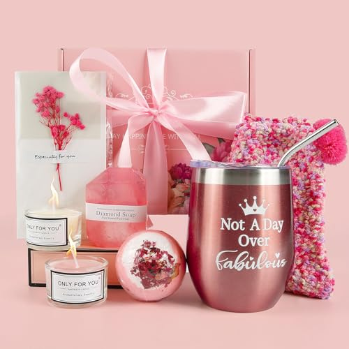 Comius Sharp Geschenke für Frauen, Edelstahl Weinbecher mit Duftkerze und Socken, Geburtstagsgeschenk für Freundin, Schwester, Mama, 30 40 50 Geburtstag Weihnachtsgeschenke Geschenkideen Geschenkset