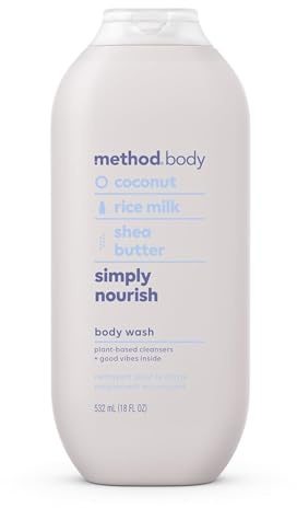 Method Body Wash, Simply Nourish, Paraben and Phthalate Free, 18 oz (Pack of 1)