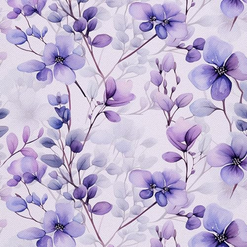 HEKO PANELS Stoff Oxford wasserdicht, Blumen, 1 Meter 155 x 100 cm | Dekostoffe zum Nähen und Handwerken, blickdichte Möbelstoffe, Nähstoffe DIY, als Meterware erhältlich