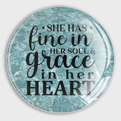 Evans1nism She Has Fine In Her Soul Kühlschrankmagnete Glas Starke Magnete Spirituelle Worte Buchstaben Starke Kühlschrankmagnete Spruch Zitate Kühlschrankmagnete für Büro Schrank Kühlschrank 4 Stück