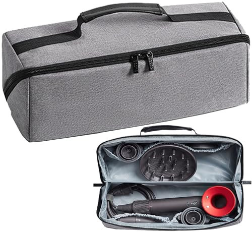 YUEMING Borsa universale per asciugacapelli, Porta da Viaggio Compatibile con Dyson Airwrap Styler, Porta asciugacapelli, Custodia portatile da viaggio per cosmetici (Grigio)