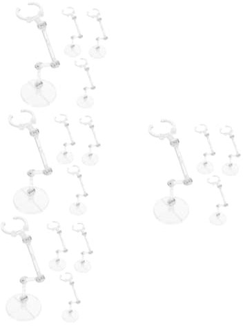 Toyvian 16stücke Transparent Kunststoff Figurenhalter Für Actionfiguren Stabiler Einfacher Displayständer Für Desktop Und Vitrinen Für Sammler Und Modellbauer