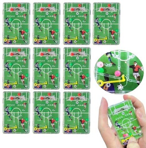 TENGEE 10 Stück Fußball Mitgebsel,Fussball Mitgebsel Jungen | Fussball Geburtstag Mitgebsel,Mini Geduldsspiel Flipperspiel,für Jungen Geburtstag Party,Kinder Mix