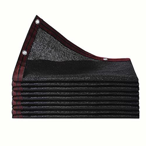 Copertura in rete parasole in tessuto nero 9x9 m, rete ombreggiante resistente ai raggi UV per giardino, telo ombreggiante in rete con occhielli, rete parasole per piante, tasso di ombreggia