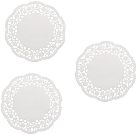 Cabilock 300 Stk Runde Tortenunterlage Kuchen Papierauflage Spitzendeckchen Papier Spitzendeckchen Aus Papier Lebensmitteleinlagen Aus Papier Kariertes Lebensmittelpapier Herz Backform Weiß