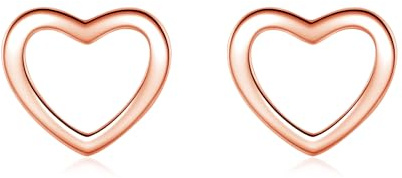 Glintara Ohrstecker Silber 925 Damen, 925 Sterling Silber Herz Stern Ohrstecker, Hypoallergene Flach Ohrringe Stecker mit Cubic Zirkonia, Knorpel Schlafen Ohrringe Klein Ohrschmuck in Geschenkbox