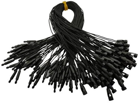 1000 Pcs 8.7-inch Hang Tag String Snap Lock Pin Loop Fastener Hook Ties Easy and Fast to Attach Nylon Cord Drawstrings with Toggle Locks