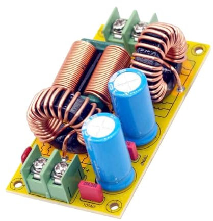Mskidand 20A DC LC Filter Elektromagnetischer Interferenzfilter EMC FCC Hochfrequenz-Leistungsfilterung für 12V 24V 48V Auto