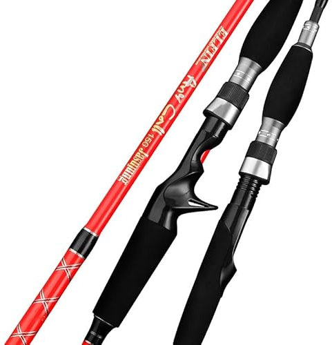 TUANZUN Teleskoprute,Angelrute,Fishing Stipprute 1.5m 1,68 m 1.8m Sea Boot Jigging Angeln Sitz Ozeanstange Kohlefaser Salzwasser Angelrute(S Rod,1.5M)