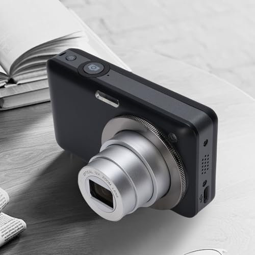 Cámara Digital 4K para Fotografía - Cámaras de Vlogging WiFi 64MP para Youtube -Autofocus Video Camera de 3 Pulgadas con Zoom óptico 10x - Compact Vlog Travel Vidorcher (Black)