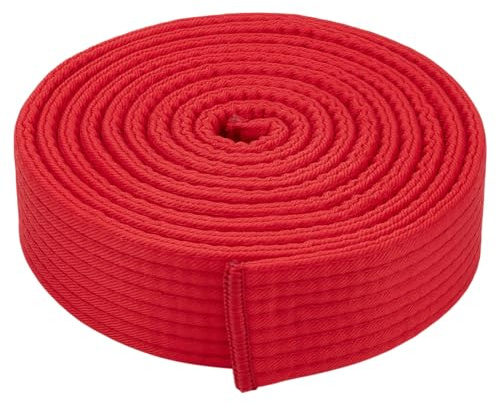 PLIGREAT Taekwondo Ranking Belt, 240x4cm Polyester Karate Judo Belt Martial Arts Ranking Judo Belts for Adults Kids Coach Teaching, Red