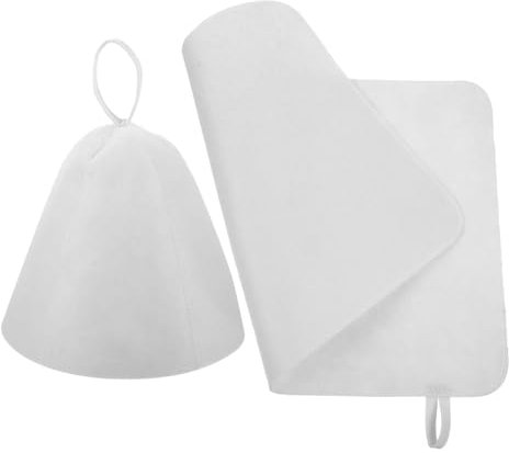 TOVINANNA 1 Set e Cuscini Assorbenti per Sauna Comodo Kit Cappello e Cuscino per Spa Adatto per Uomini e Donne Design Leggero e Portatile Protezione Surriscaldamento per Attività Sauna e