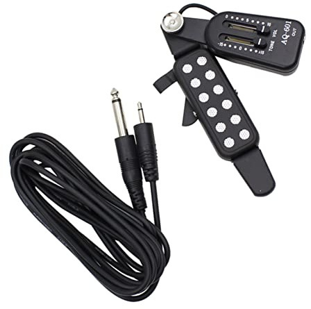 HAMPPLIES Akustikgitarre Tonabnehmer Schallloch Pickup Silber Metall Für Stahlsaiten Gitarrenzubehör Zur Klangverstärkung