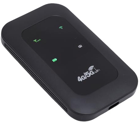 PUSOKEI Punto de Acceso Móvil 4G/5G Portátil, Punto de Acceso WiFi Portátil para Viajar, Enrutador Celular 4G LTE con Ranura de Tarjeta SIM, 300Mbps, 10 Dispositivos Conectados