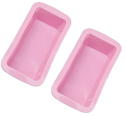 VALICLUD 2 piezas Molde de Silicona para Repostería Rectangular y Reutilizable Molde para Bizcochos Pan y Mousse Resistente y Fácil de Limpiar Color Rosa para Horno