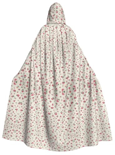 Pidgazdfgv Preciosa túnica Jedi con capucha para adultos, diseño de cereza roja dulce para Halloween, Navidad, fiesta, cosplay, uniforme de vampiro 59