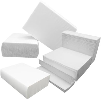 Hohopeti Pacchi Asciugamani di Carta Spessi Assorbenti per Hotel e Ristoranti Salviette per Cucina e Bagno Multiuso per Pacco Carta Igienica Commerciale Resistente e Delicata