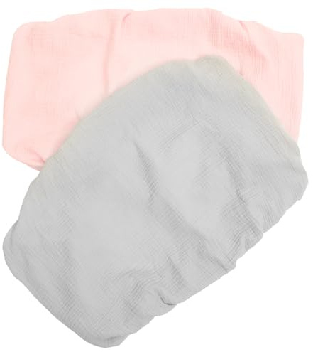 UTHCLO 2 pezzi Copri Fasciatoio Elastici per Copertura Lavabile per Fasciatoio con Morbido e Traspirante Fodera Rimovibile per Materassino Cambio Pannolino Rosa Grigio