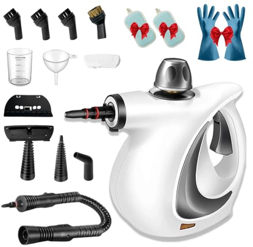 Aquanevo - Nettoyeur à Vapeur Aquanevo, Nettoyeur Vaporisateur a Main, 2,6 à 3,2 Bars, Steam Cleaner Avec Buse Vapeur Orientable à 360°& 5m De Câble Pour La Maison, La Voiture, Sols, Canapés (A)