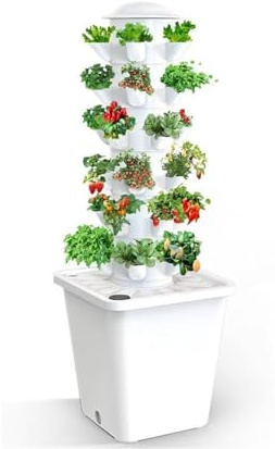 MOOILKO Tour hydroponique Verticale for système de Culture Plantes sur Balcon Légumes et Fruits