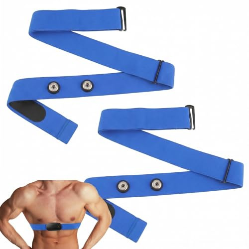 Herzfrequenzmesser Brustband für Polar H10 H9 H7, verstellbarer wasserdichter Ersatz-Brustgurt kompatibel mit Polar Garmin (2 Pack Blau)
