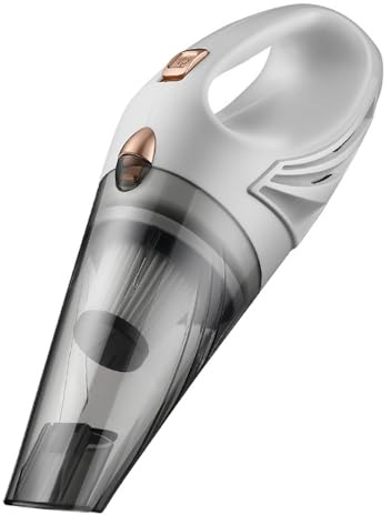 VNVFJKLO Aspirateur Portable, Aspirateur de Voiture Filaire, aspirateur à Main Aspiration cyclonique puissante for Poils d'animaux, véhicule, Maison, Bureau(Corded White Vacuum Cleaner)