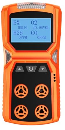 Analizador multigas de Alta precisión for H₂/CO/PH₃/CO₂/H₂S/NH₃/O₂ con Alarma Sonora y Visual. Interior/Exterior(H2S-0-100ppm)