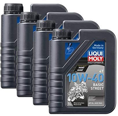 Liqui Moly 4X 3044 Motorbike 4T Basic Street Motoröl Engine Oil 10W-40 1L