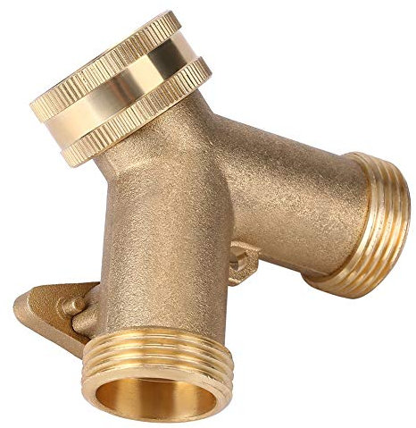 3/4 Zoll Messing Anschluss Wasserhahn Ventil Anschlüsse für Wasserhahn Schlauch Splitter für Bewässerung des Gartens Bewässerungsgeräte Teile (3/4)