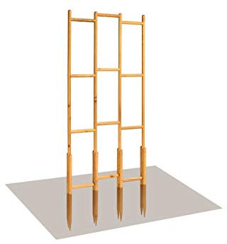 robinia-pro Rankgitter freistehend aus Robinienholz - Breite 84 cm, Höhe 171 cm (Robinie, Holz) Rankgerüst, Rankhilfe, Spalier, Rosengitter (Raster 27x54 cm, hoch)