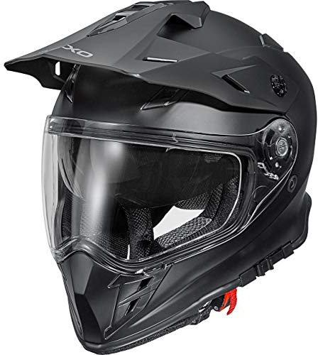 Nexo Casque de motocross Casque de moto Casque de cross Casque enduro MX-Line II mat noir M, Unisexe, Cross/Offroad, toute l'année, Thermoplastique