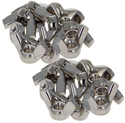 MroMax Flügelmuttern Gewinde M5 100 Stück Edelstahl Schmetterlingsmutter Drehverschlüsse Teile für drinnen und draußen