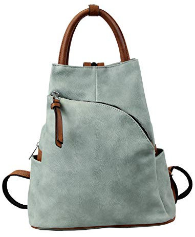 irisaa Damen Rucksack Daypack Tasche Umhänge Tasche Schulrucksack Schultertasche für Frauen und Mädchen, Damen Tasche:Türkis Grün