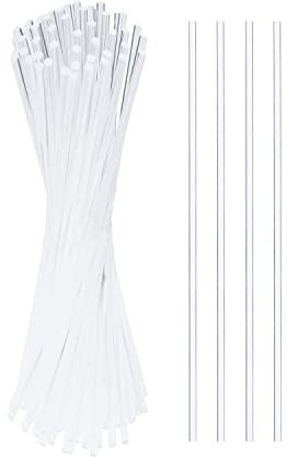 GODLOVEM 30 Stück Acryl-Lutscherstäbchen, transparent, wiederverwendbar, Acryl-Kunststoff, runde Stange für Süßigkeiten, Dessert, Schokolade, handgefertigt, DIY, 20cm (3mm Durchmesser)