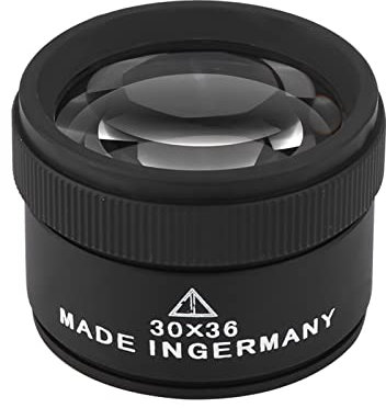 Joyzan 30X Optics Magnifying Loupes, Mini Pocket Glass Magnifier Portable Handheld Microscope Eye Loop Dome Jewelry Desktop Seniors Reading Lens Watch Repair Coin Desk Stamp Scope Map Newspaper Craft