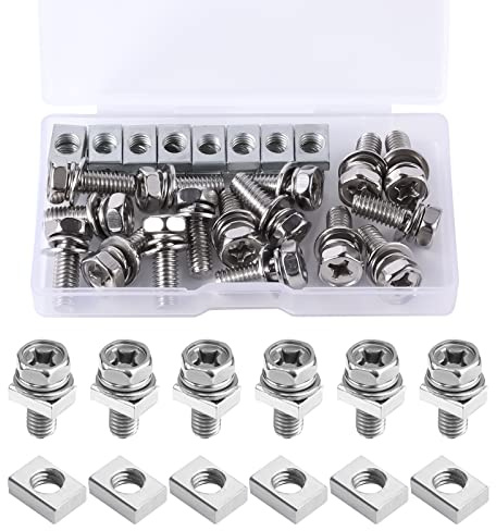16 Set Motorrad-Batterieschrauben und Muttern – Edelstahl-Klemmschrauben für ATV, Roller, DIY-Projekte