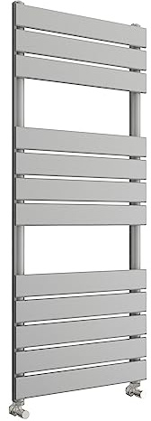 Luxury Straight Towel Radiator Rail Bathroom Central Heating Rail Ladder 500 x 1200mm Wall-Mounted Bathroom Ladder Radiator Modern Vertical Towel Warmer for Bathroom - Light Grey