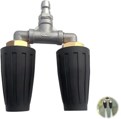 YUET Pressure Washer Accessories Rotating Dual Turbo Nozzle, 1/4 Inch 3600 PSI Rotating Spray Turbo Nozzle Gun 1/4 Quick Connect, Pressure Washer Cleaner Gun Nozzle Accessory