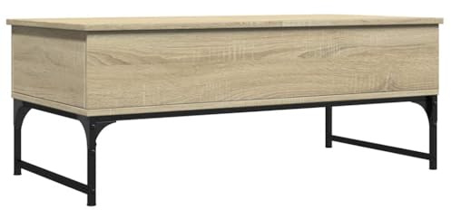 vidaXL Soffbord sonoma-ek 100x50x40 cm konstruerat trä och metall