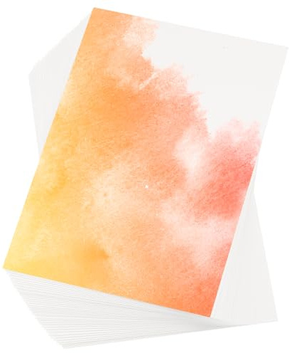 PATIKIL 100 Stück reines Baumwoll-Aquarellpapier 140lb/300 GSM Aquarellmalpapier für Kunstmalerei Aquarellzeichnung Künstler, 5,5x8,5 Zoll